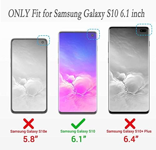 Ymhxcy galaxy s10 מארז Samsung S10 מארז עם מעמד ו -2 חבילות ריפוי עצמי סרט TPU גמיש+2 מגן עדשות חבילה,