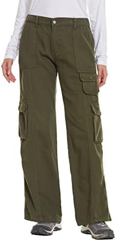 מכנסי מטען לטיולים לנשים מכנסיים לחימה צבאית צבאית כותנה מכנסיים עם 7 כיסים