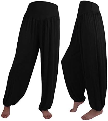 מכנסי הרמון של הנשים Vezad מכנסי יוגה בתוספת מכנסיים מזדמנים בצבע אחיד בגודל
