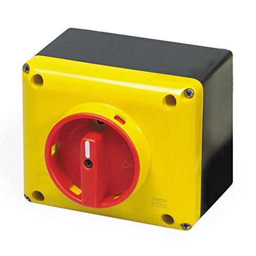 ASI SQ025003BC10 מתג ניתוק סיבוב סגור, צהוב/אדום