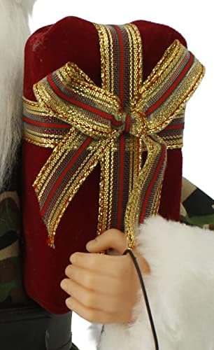 אוסף Windy Hill Collection 16 אינץ 'אינץ' הסוואה חיצונית הסוואה וודסמן סנטה קלאוס חג המולד פסלון איור