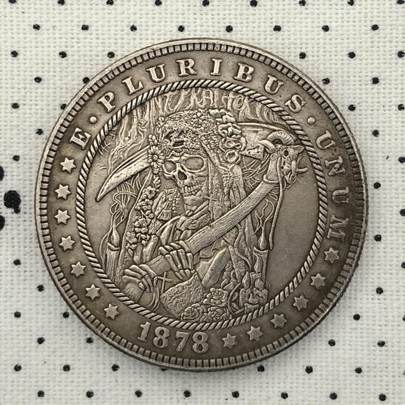 צ'ינגפנג 38 ממ מטבע דולר עתיק כסף אמריקאי מורגן טראמפ מטבע 1878 סמק 148