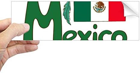 Diythinker מקסיקו דגל לאומי דגל ירוק מלבן מלבן פגוש מדבקות חלון מדבקות חלון