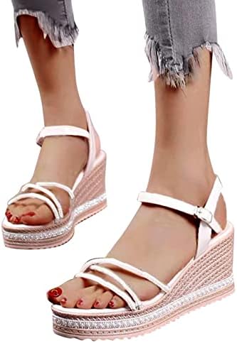 סנדלים לנשים עקב קיץ לבוש אופנה קלה משקל עמיד למים נעליים מזדמנים רצועות נעליים הליכה