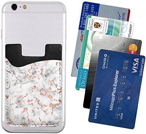 מרקם שיש טקסטור נחושת טלפון מחזיק כרטיסי טלפון, מארז כרטיסי אשראי של זיהוי דבק עצמי של PU עבור סמארטפון