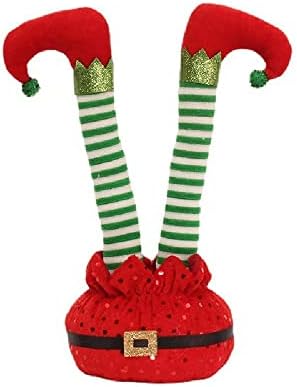 פריטי דקורטיביים לחג המולד של קוויני רגליים הפוכות רגליים של מסיבת חג פנים קישוטים דקורטיביים