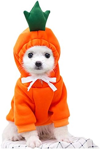 קפוצ'ונים של כלבים בגדי גזר חיות מחמד בגדי גור סווטשירט תלבושות כלב מעיל חתול עם כובע