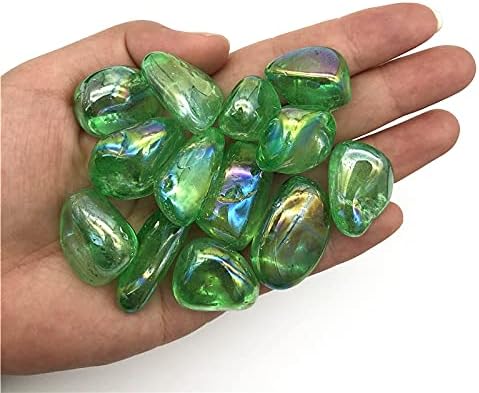Ruitaiqin Shitu 100 גרם טיטניום ירוק aura אלקטרו -מרפסת קוורץ קריסטל אבני ריפוי ריפוי אבנים טבעיות ומינרלים