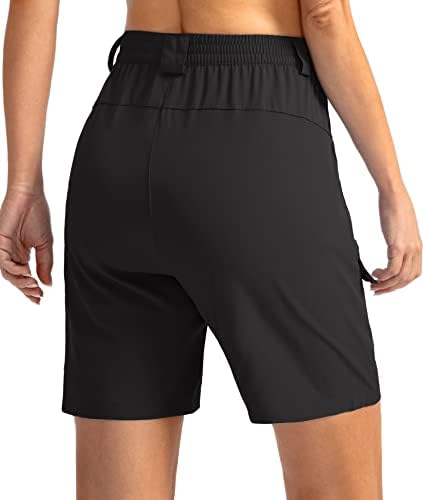 מכנסיים קצרים של מטען טיולים בגודל 7 מכנסיים קצרים בקיץ קלים מהירים עם כיסי רוכסן לנשים גולף הליכה מזדמן