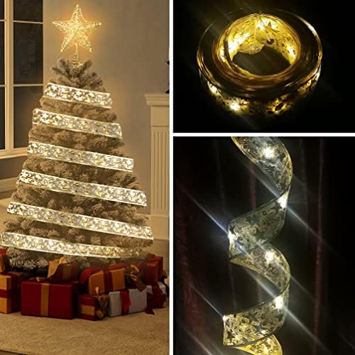 אורות עץ חג המולד אורות עץ חג המולד עם עץ הכוכב האור גמר עץ הכוכבים חלול עם אורות מיתרי סרט פיות לחתונות
