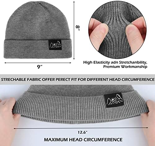 מוקו כפת כובעי עבור גברים עיצובים-הר כפת צמר מרופד חורף חם סרוג כובע באזיקים רפוי כיפות בימס