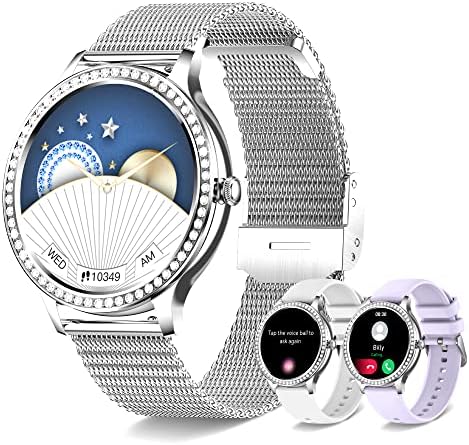 שעונים חכמים של IARET לנשים, שעון חכם לטלפוני אנדרואיד iPhone, 1.32 '' שעונים חכמים אטומים למים עם AI