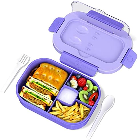 RGNEIN 1300 מל קופסת ארוחת צהריים בנטו לילדים/מבוגרים/פעוט, מיכל רוטב סלט 1.7 גרם עם מכסים