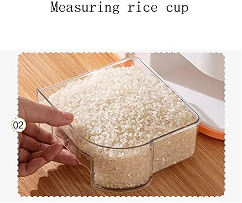 אורז דלי פלסטיק תת פורמט דגנים מזון מתקן אורז דלי רב תאים אטום אחסון עבור יבש מזון 35 * 32 * 25 סמ מזון