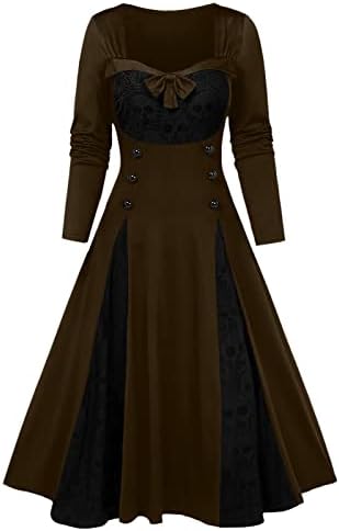שמלת גותית גותית בגודל נשים Steampunk לבוש תה וינטג