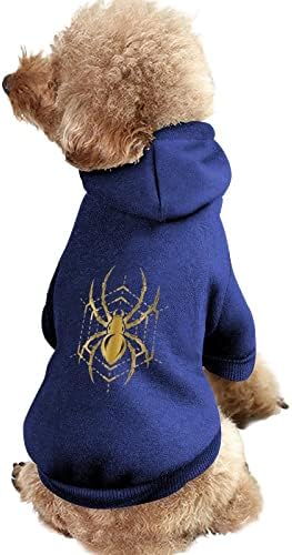 בגדי כלבי עכביש מוזהבים קפוצ'ונים של חיות מחמד חורפי סווטשירטס כלבים חמים לכלבים בינוניים קטנים