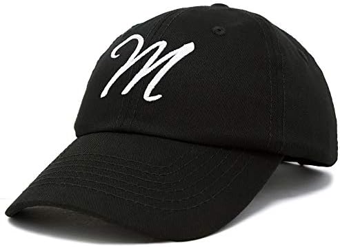 דליקס כובע ראשוני מכתב M Manogram Culsive Culsive Supball Culsive Womens