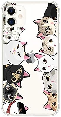 מארז ה- iPhone 11 של Blingy, נשים בנות כיף תבנית חיות מצוירת של בעלי חיים בסגנון חתול חמוד בסגנון TPU