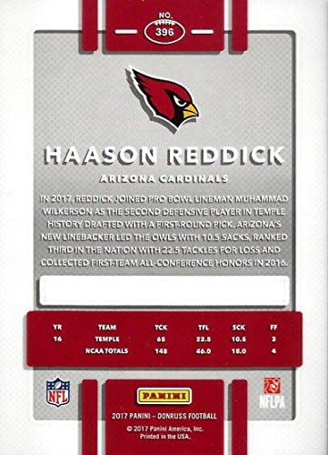 2017 Donruss 396 Haason Reddick Arizona Cardinals כרטיס כדורגל