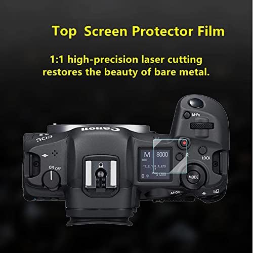 מגן מסך R5 מתאים למצלמת Canon R5, כיסוי מסך זכוכית מחוסמת, 【2+2pack】 High Definition 9H קשיות אופטית