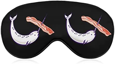 מסכת שינה של לוויתן נרוואל מסכת עיניים ניידת רכה עם רצועה מתכווננת לגברים נשים