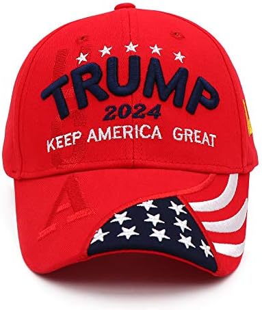 טראמפ 2024 כובע, דונלד טראמפ 2024 כובע לשמור אמריקה נהדר מגע ארהב רקמת מתכוונן בייסבול כובע שמש כובע