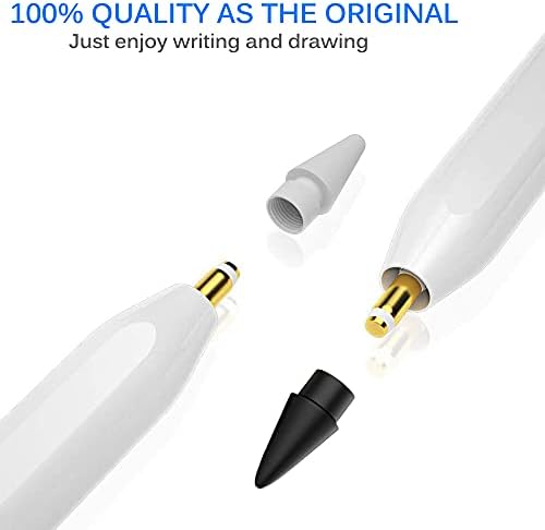 החלפת קצה שחור-לבן להחלפת עפרון אפל תואם לאייפד פרו עיפרון קצה ראש 1 ו -2.