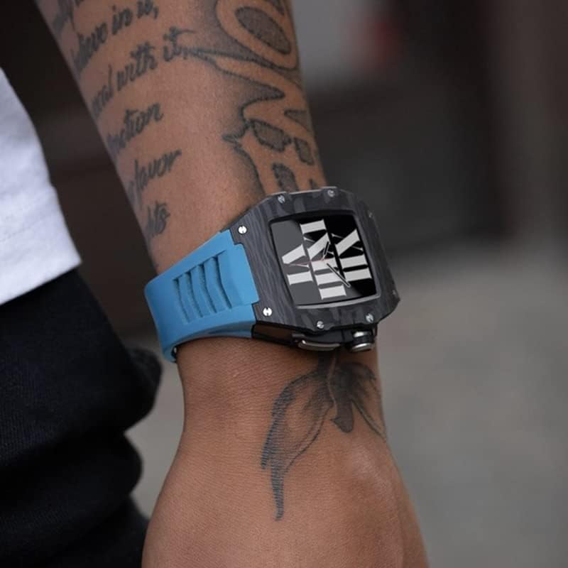 מארז מתכת חדש של Modband עבור Apple Watch 44 ממ 45 ממ רצועת שעון נירוסטה עבור Apple Watch 7 41 ממ פס