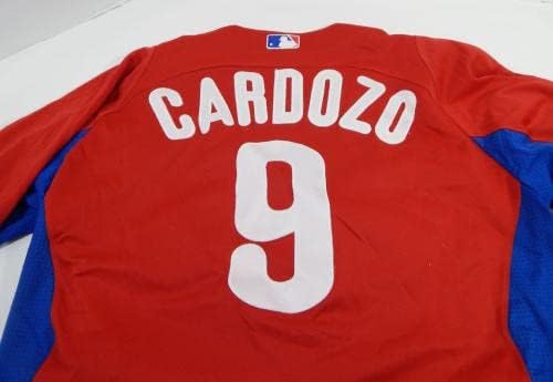 2011-13 פילדלפיה פיליז ג'ירו קרדוזו 9 משחק השתמשו בג'רזי האדום ST BP 44 26 - משחק משומש גופיות MLB
