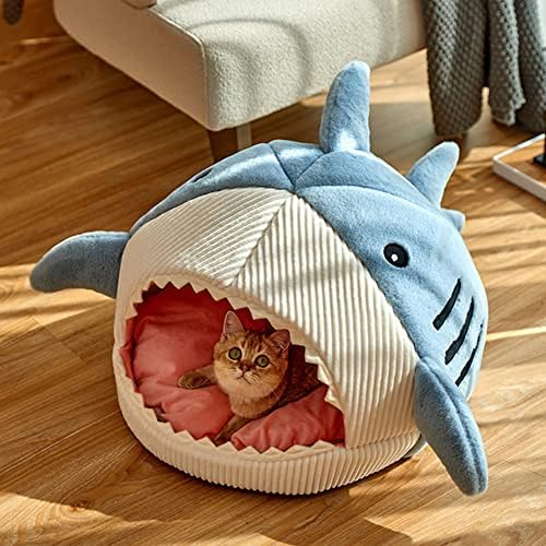 מיטת חתול כלב איסטוויטה מיטת כריש חמוד חיית מחמד חיית מחמד לחתול קטן מחבוא בית מחבוא