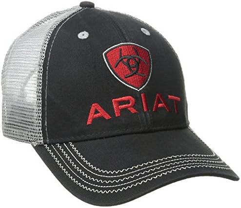 כובע רשת שחור אדום אפור של אריאט