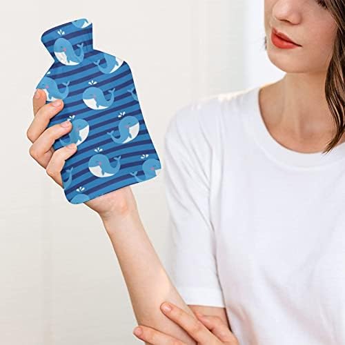 לוויתן עם בקבוק מים חמים עם פסים כחולים עמיד שקית מים חמים בקבוק מים חמים למיטה ביתית