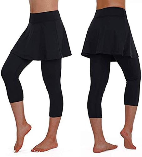 Zdfer קצוץ חותלות ספורטיביות טניס מכנסי נשים חצאית 2 ב 1 מכנסי כושר מכנסיים מזדמנים אימון מותניים גבוהים