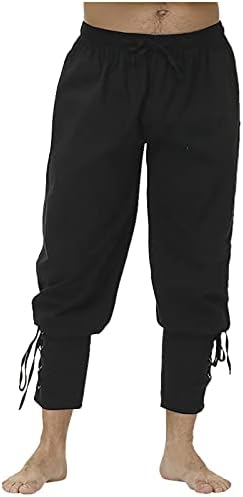 מכנסי רצועת רנסנס של דיאגו גברים קרסול מכנסי רנסנס קרסול מכנסי וינטג 'מכנסיים מכנסיים רחוב טרנדי עם