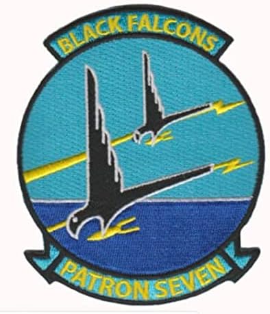 סגן נשיא-7 שחור פלקונס טייסת תיקון-פלסטיק גיבוי
