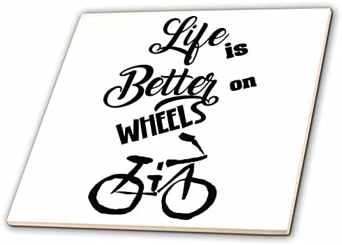 3 רוז מצחיק חמוד החיים טובים יותר על גלגלים רוכב אופניים רוכב אופניים ספורט-אריחים
