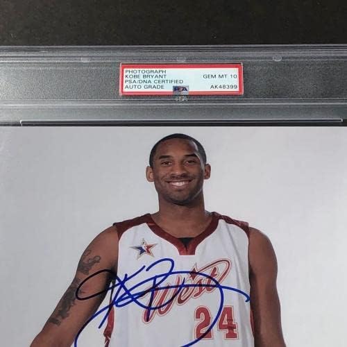 Kobe Bryant חתום 8x10 Photo PSA/DNA מכוסה אוטומטי 10 Gem Mint Lakers - תמונות NBA עם חתימה