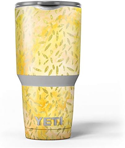 תכנן Skinz צבע המים הצהוב הצהוב מתחת למיקרוסקופ - ערכת עטיפת ויניל מדבקות עור תואמת את כוסות הכוס של