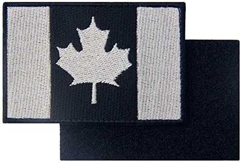 טלאי דגל טקטי קנדה טקטי מורל רקום אפליקציות אטב וו סמל לולאה