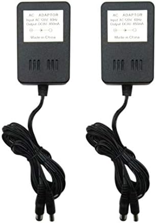 חבילת Grabote של 2 אספקת חשמל של מתאם AC שחור עבור Nintendo NES Super Snes Sega Genesis 1 3in1