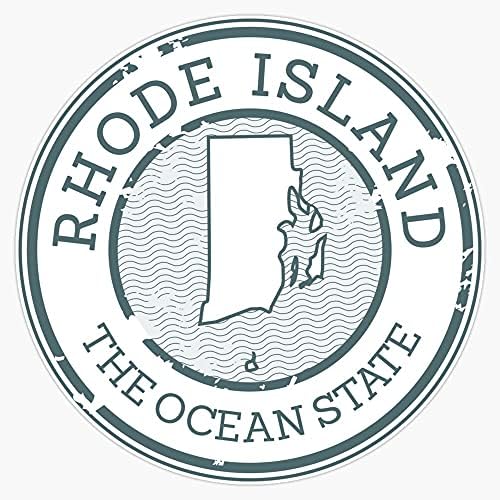 HOF Trading Rhode Island - State State State Vinyl מדבקה מדבקת מדבקות נייד עמיד למים מדבקת פגוש חלון