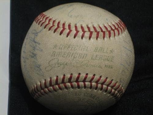 1965 צוות ינקיז חתם על חתימה וינטג 'קרונין בייסבול טרש+ JSA Loa - כדורי בייסבול עם חתימה