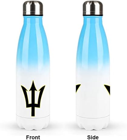 לוגו מדינת ברבדוס 17oz בקבוק מים ספורט נירוסטה ואקום מבודד צורת קולה בקבוק ספורט לשימוש חוזר