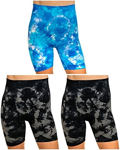 Maxxim Womens Lie Dye Essentials Essentials 3 ערכות תלבושת תלבושות מותניים גבוהות מכנסי אופנוען עם אימון