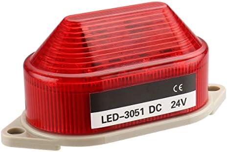 מחוון Baomain מנורה LED-3051 DC 24V אות LED תעשייתי אטום למים אות אדום אור אדום