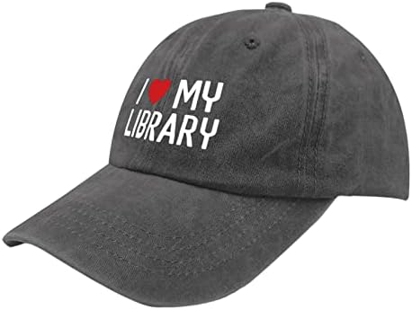כובעי כובע בית ספר אני אוהב את הספרייה שלי כובע אבא, כובע אבא וינטג 'לגברים