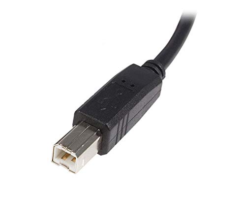 Startech.com 1M USB 2.0 A ל- B כבל - M/M - 1 מטר כבל מדפסת USB, שחור