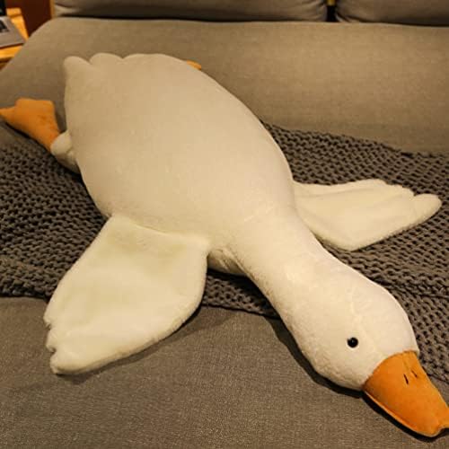 צעצוע ממולא חיה ממולאת אווז צעצוע קטיפה בובות אווז חיה כרית ענקית חמודה אווז לבן ברווז רך תינוק שינה