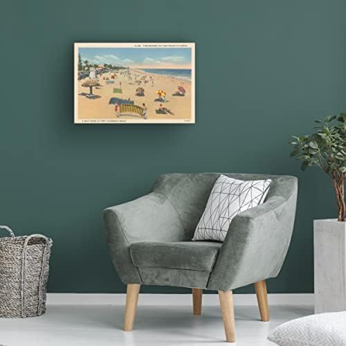אמנות סימן מסחרי 'גלויה חוף I' אמנות קנבס מאת פורטפוליו אפל פראי 16x24