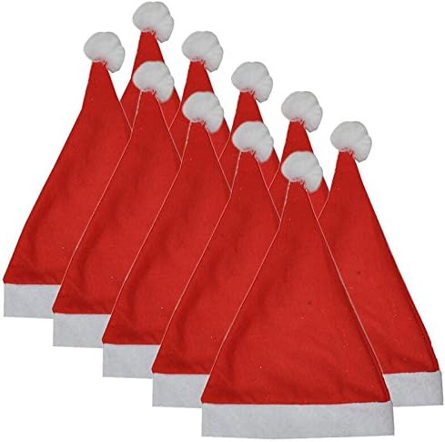 10 יחידות חג המולד מסיבת סנטה כובע אדום ועבור סנטה תלבושות כובע